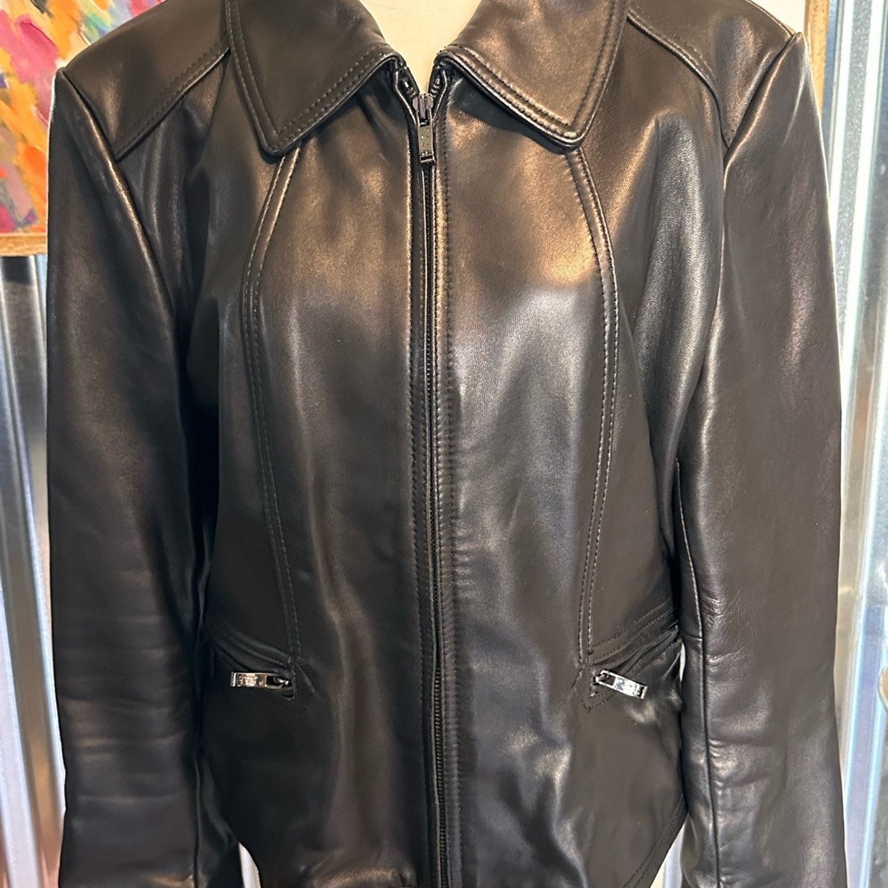 Women's Black Leather Jacket